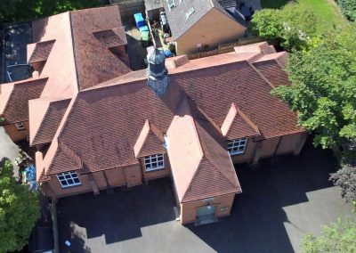 Aerial view of Dumbleton Village Hall