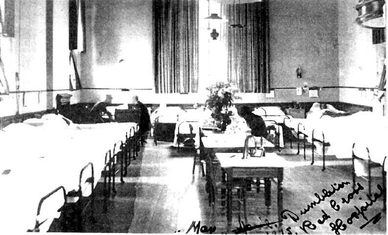 Mono photo of Dumbleton Village Hall as VA Hospital