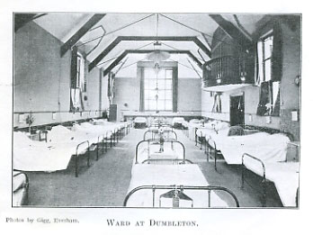 Vintage photo of Dumbleton Village Hall as VA Hospital
